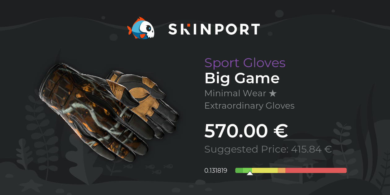 Sport Gloves Big Game (Minimal Wear) CounterStrike 2 Skinport