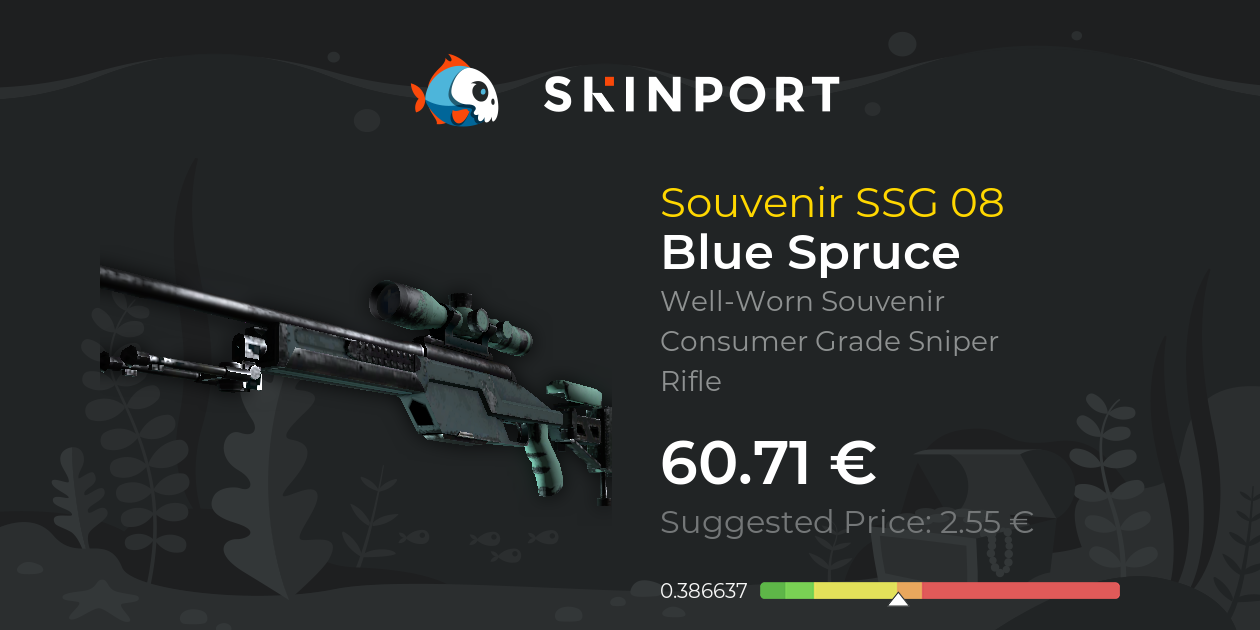 Souvenir SSG 08 | Blue Spruce (Well-Worn) - CS:GO - Skinport