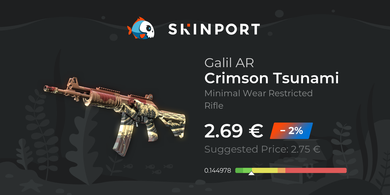 Galil AR | Crimson Tsunami (Minimal Wear) - Counter-Strike 2 - Skinport
