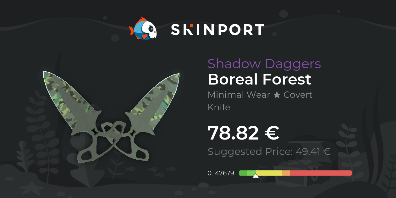 Shadow Daggers | Boreal Forest (Minimal Wear) - CS:GO - Skinport