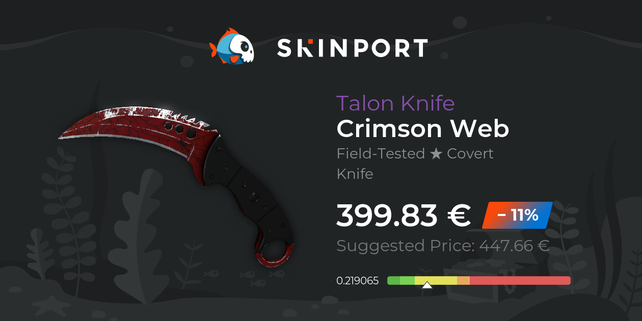 Talon Knife | Crimson Web (Field-Tested) - Counter-Strike 2 - Skinport