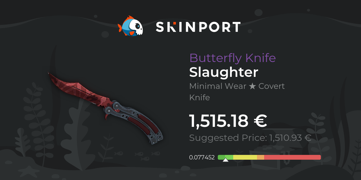 Butterfly Knife Slaughter (Minimal Wear) CounterStrike 2 Skinport