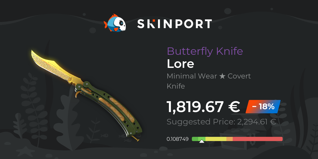 Butterfly Knife | Lore (Minimal Wear) - Counter-Strike 2 - Skinport