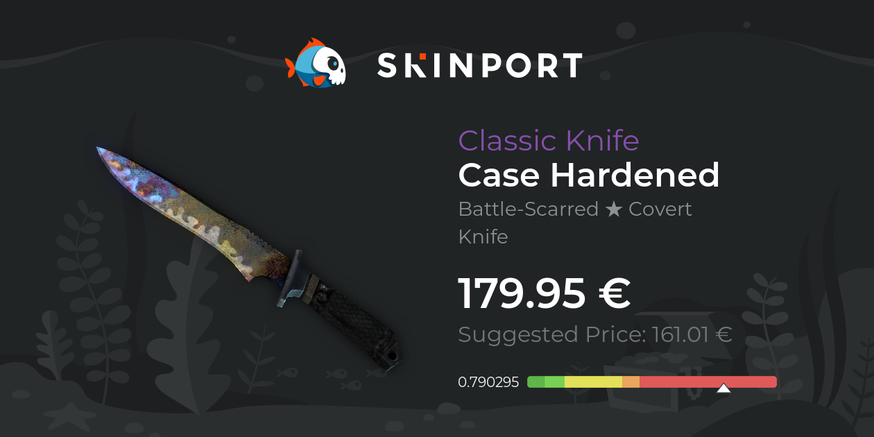 Classic Knife Case Hardened (BattleScarred) CSGO Skinport