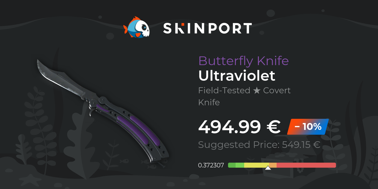 Butterfly Knife | Ultraviolet (Field-Tested) - Counter-Strike 2 - Skinport