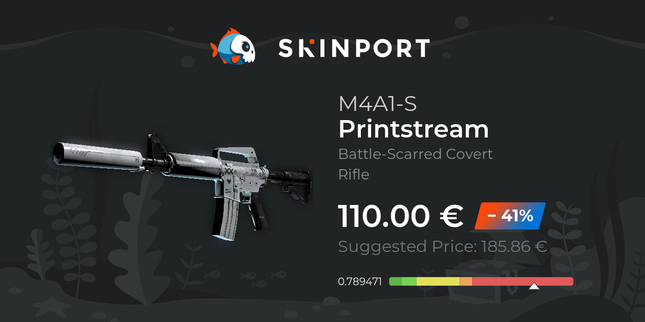 M4A1S Printstream (BattleScarred) CounterStrike 2 Skinport