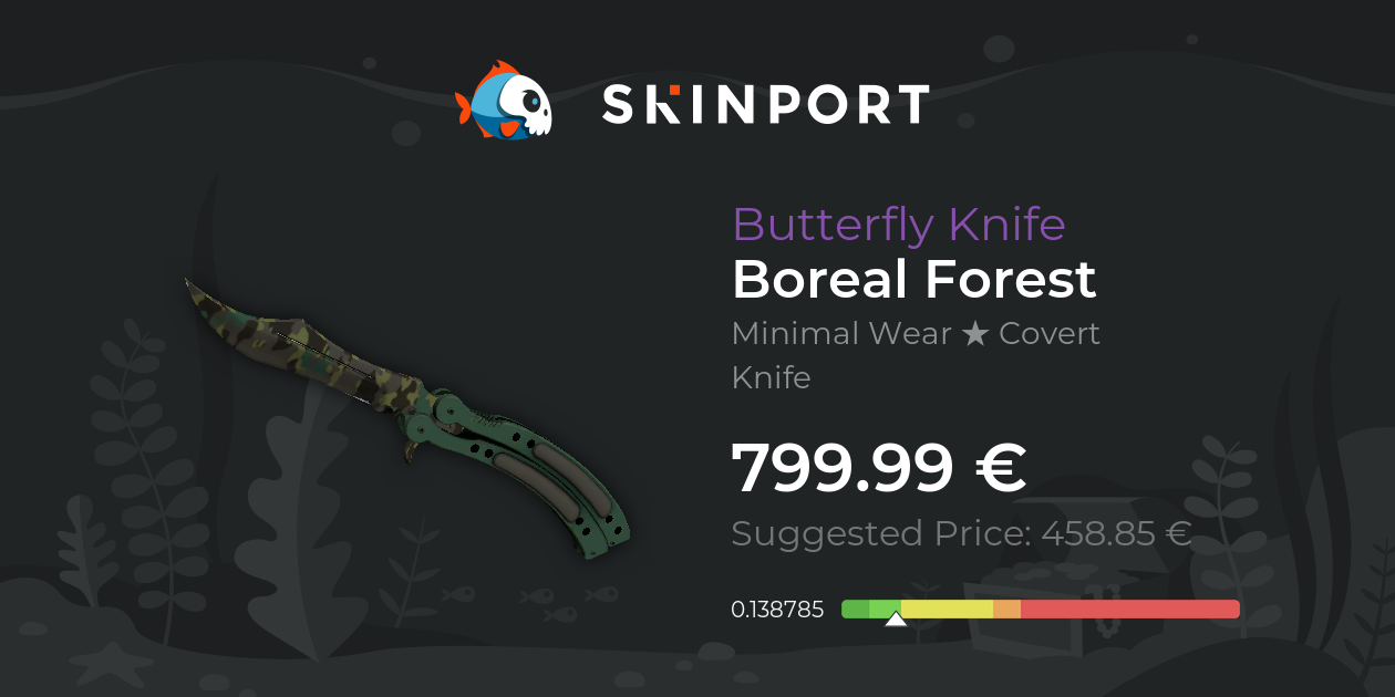 Butterfly Knife Boreal Forest (Minimal Wear) CS2 Skinport