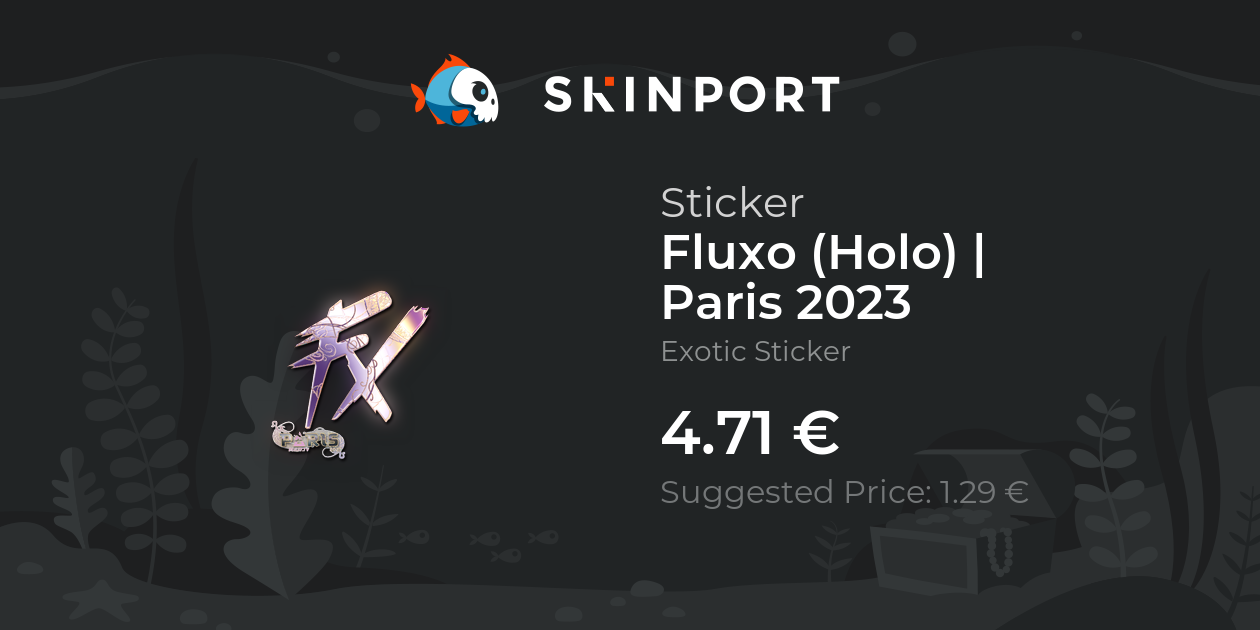 Sticker Fluxo (Holo) Paris 2023 CSGO Skinport
