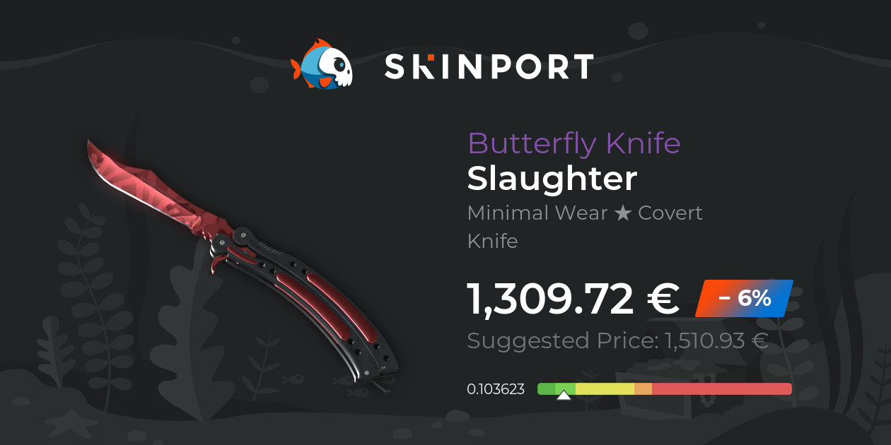 Butterfly Knife Slaughter (Minimal Wear) CounterStrike 2 Skinport