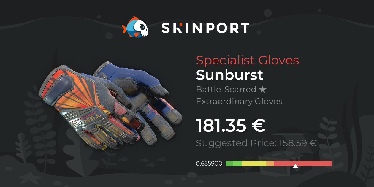 Specialist Gloves | Sunburst (Battle-Scarred) - Counter-Strike 2 - Skinport