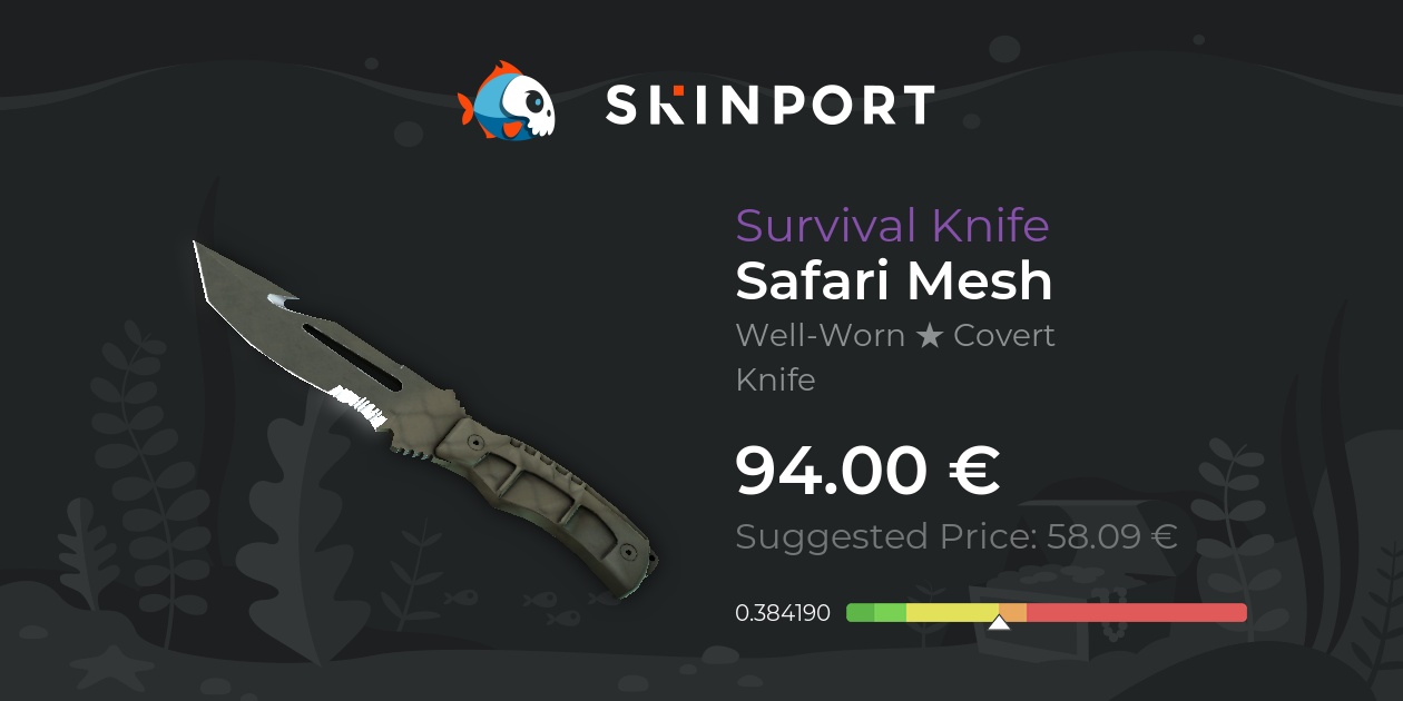 Survival Knife Safari Mesh (WellWorn) CSGO Skinport