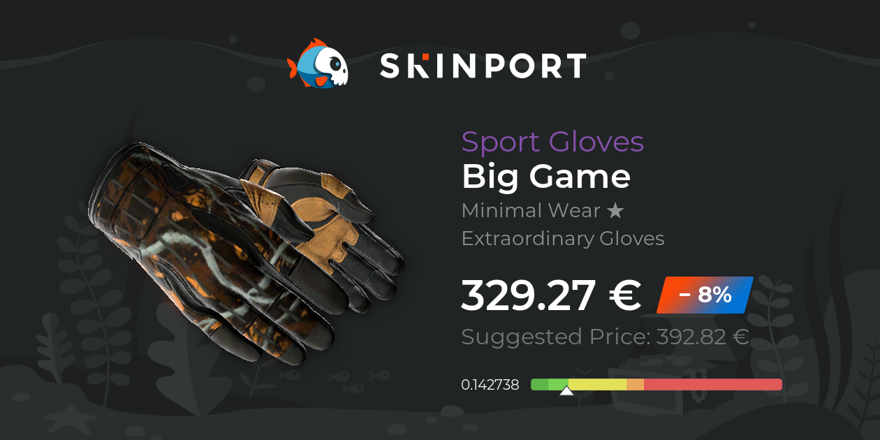 Sport Gloves Big Game (Minimal Wear) CounterStrike 2 Skinport