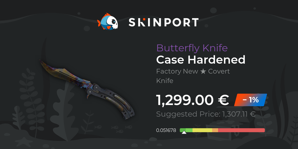 Butterfly Knife Case Hardened (Factory New) CS2 Skinport