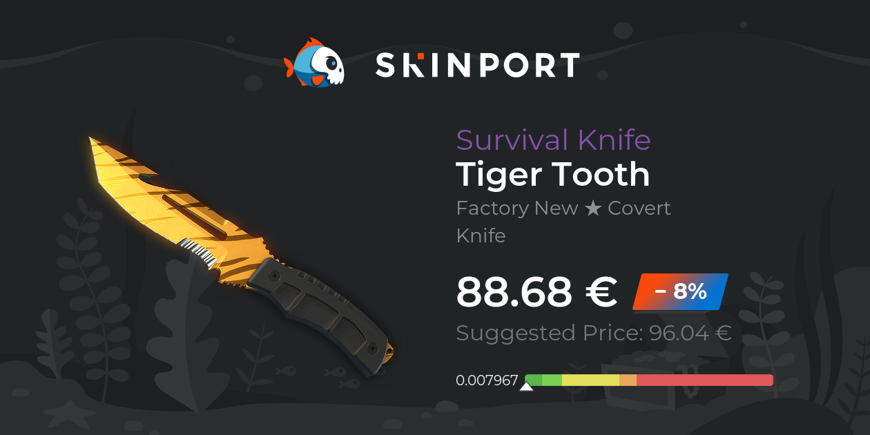 Survival Knife | Tiger Tooth (Factory New) - Counter-Strike 2 - Skinport