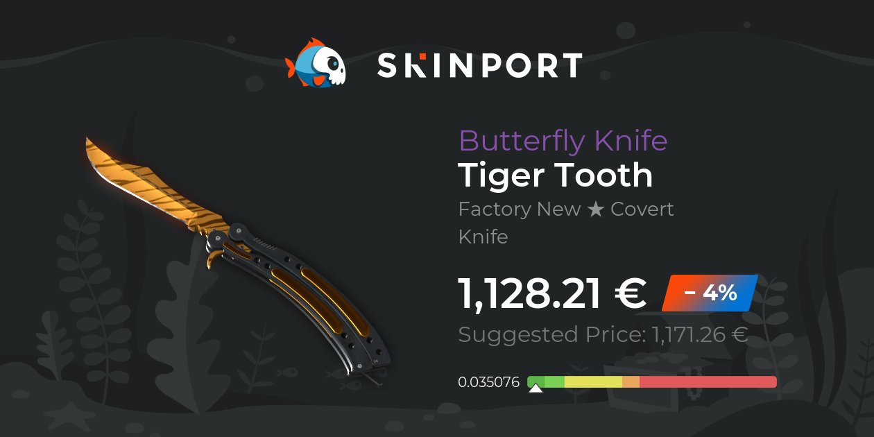 Butterfly Knife | Tiger Tooth (Factory New) - Counter-Strike 2 - Skinport