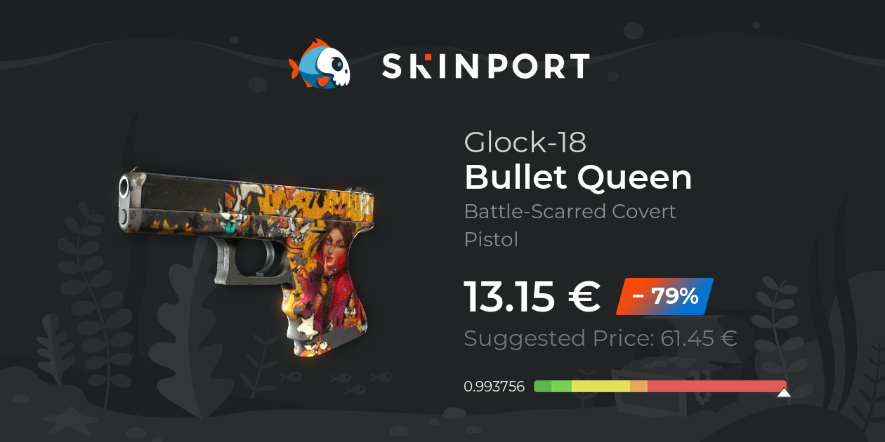 Glock-18 | Bullet Queen (Battle-Scarred) - Counter-Strike 2 - Skinport