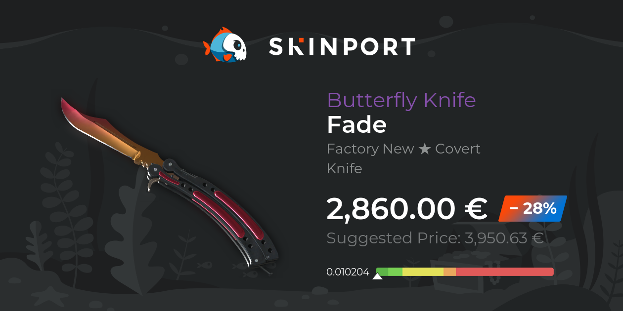 Butterfly Knife | Fade (Factory New) - Counter-Strike 2 - Skinport