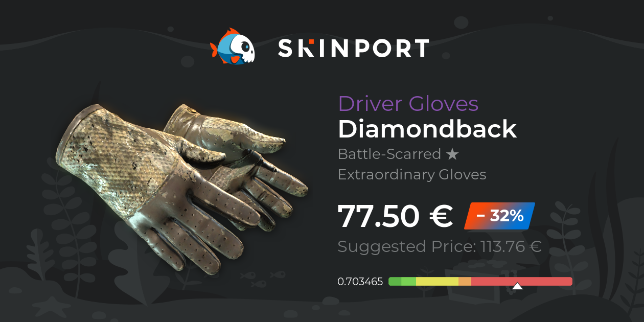 Driver Gloves Diamondback (BattleScarred) CounterStrike 2 Skinport