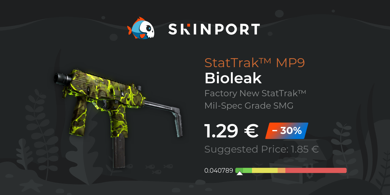 StatTrak™ MP9 | Bioleak (Factory New) - Counter-Strike 2 - Skinport