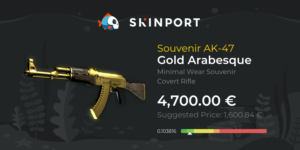 Souvenir AK-47 | Gold Arabesque (Minimal Wear) - CS:GO - Skinport