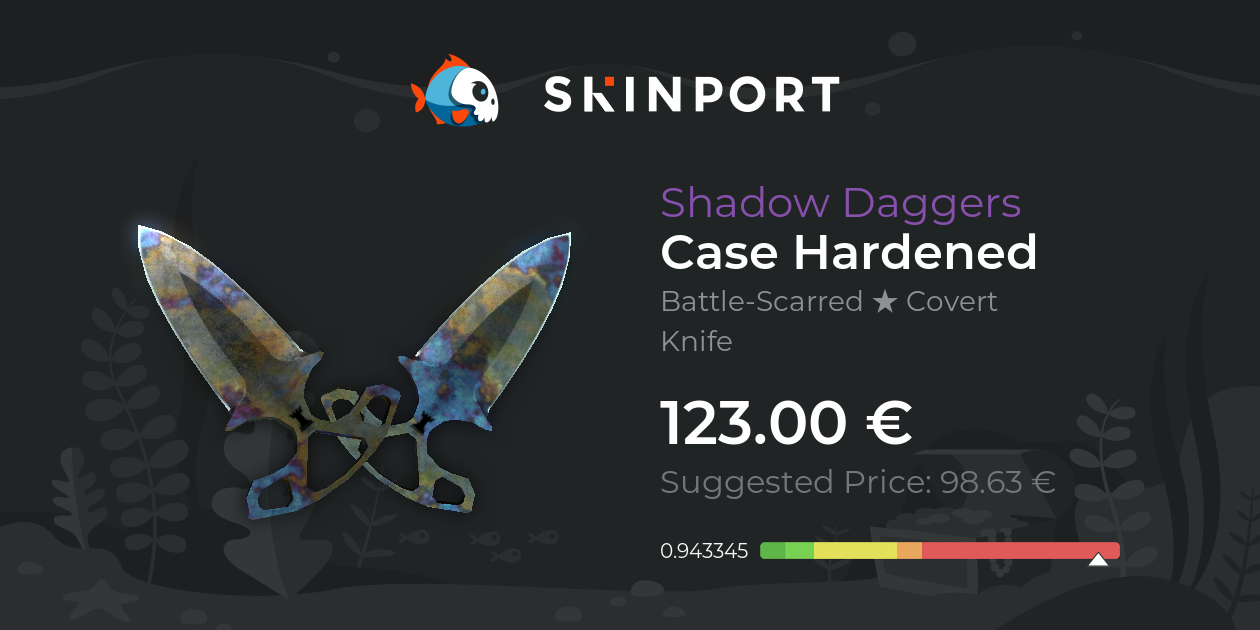 Shadow Daggers | Case Hardened (Battle-Scarred) - CS:GO - Skinport