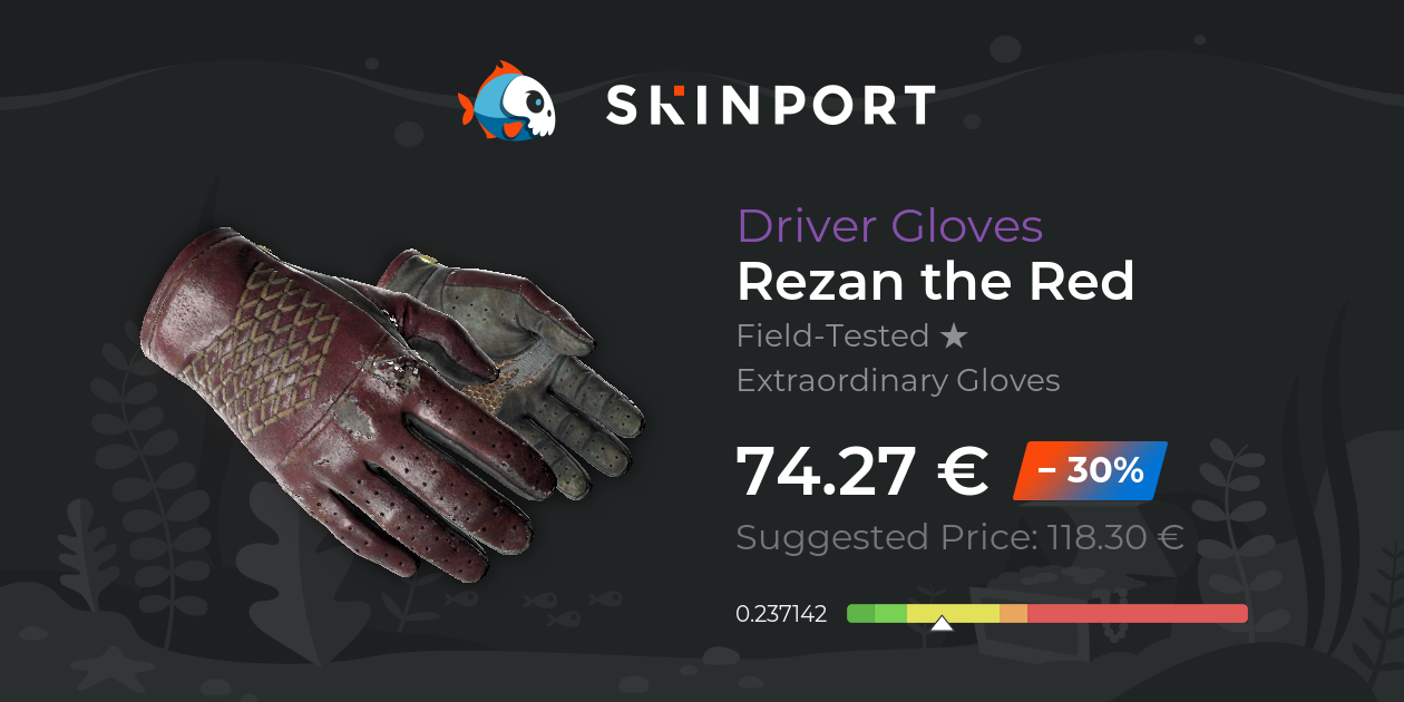 Driver Gloves Rezan the Red (FieldTested) CSGO Skinport