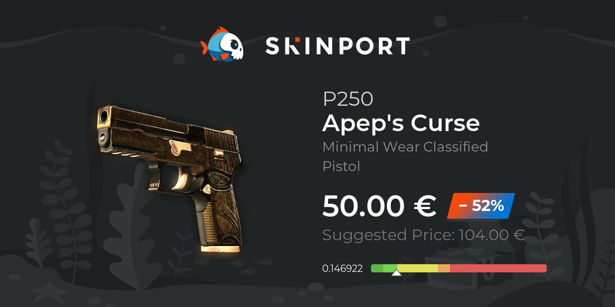 P250 | Apep's Curse (Minimal Wear) - Counter-Strike 2 - Skinport