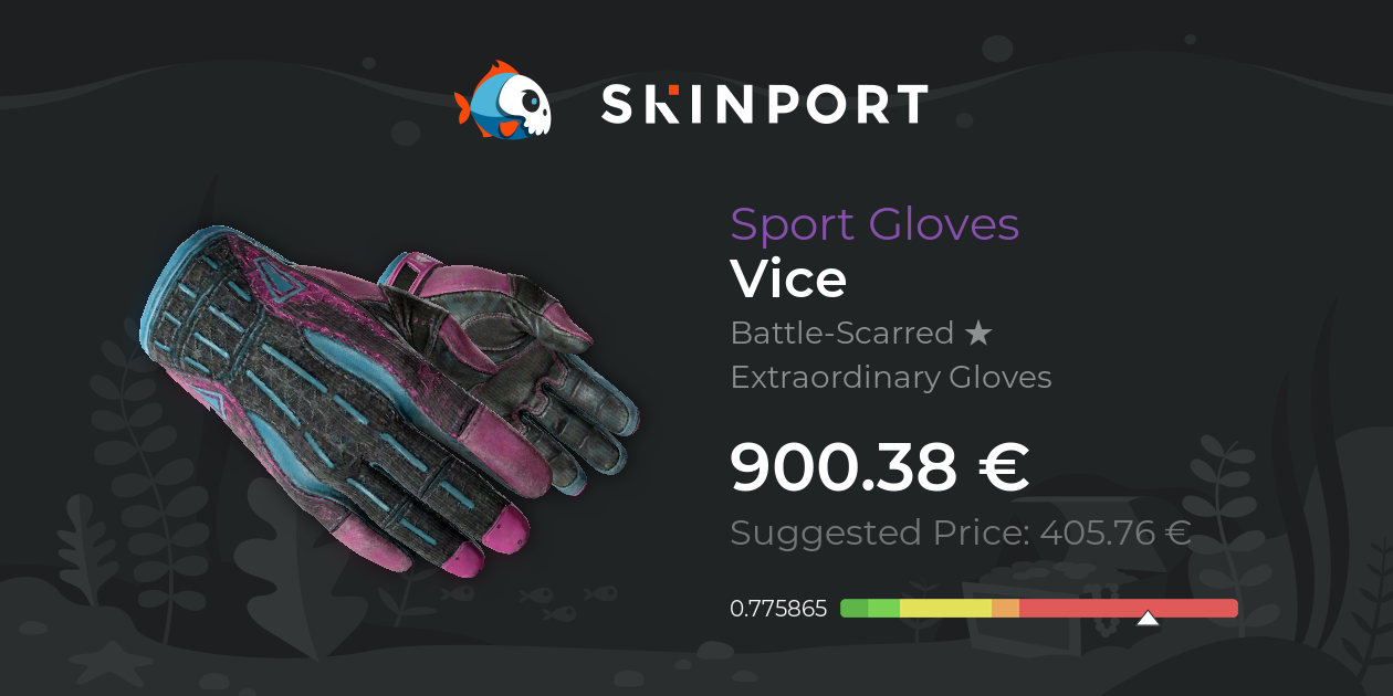Sport Gloves Vice (BattleScarred) CSGO Skinport