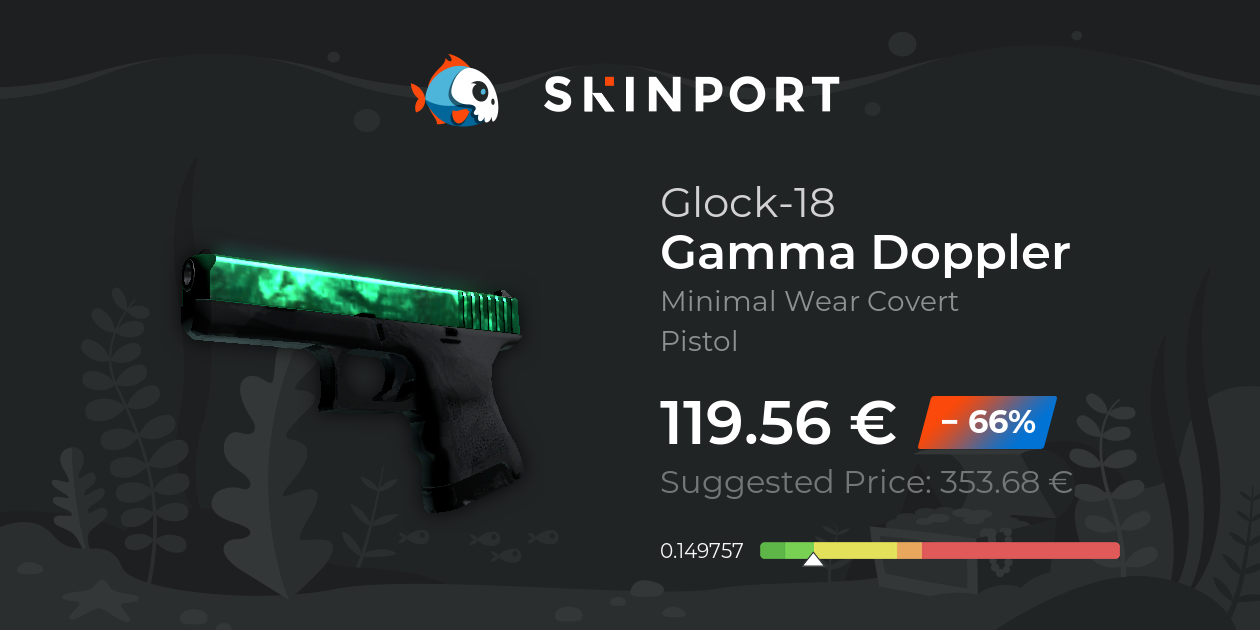 Glock18 Gamma Doppler (Minimal Wear) CounterStrike 2 Skinport