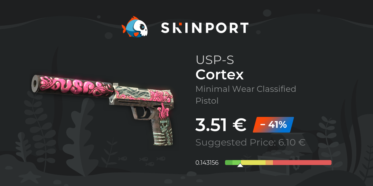 USP-S | Cortex (Minimal Wear) - Counter-Strike 2 - Skinport