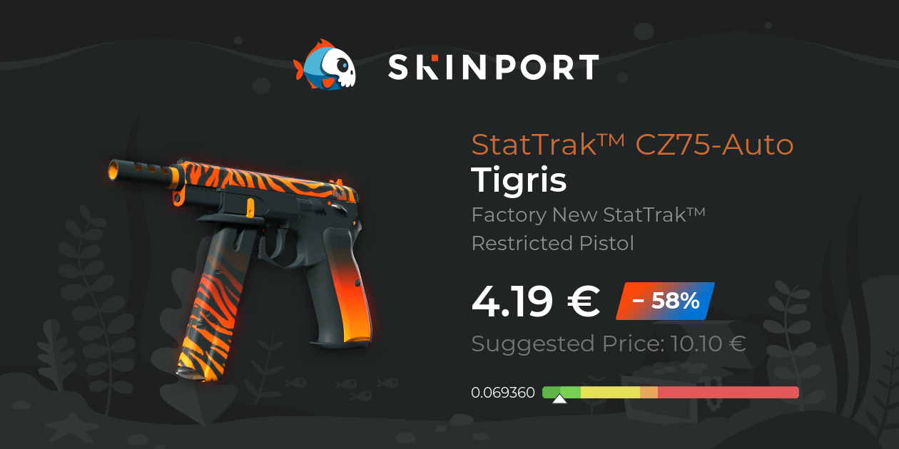 StatTrak™ CZ75-Auto | Tigris (Factory New) - Counter-Strike 2 - Skinport