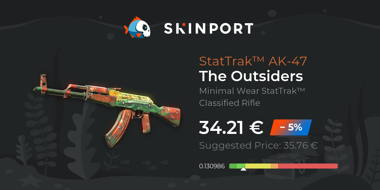 StatTrak™ AK-47 | The Outsiders (Minimal Wear) - Counter-Strike 2 ...