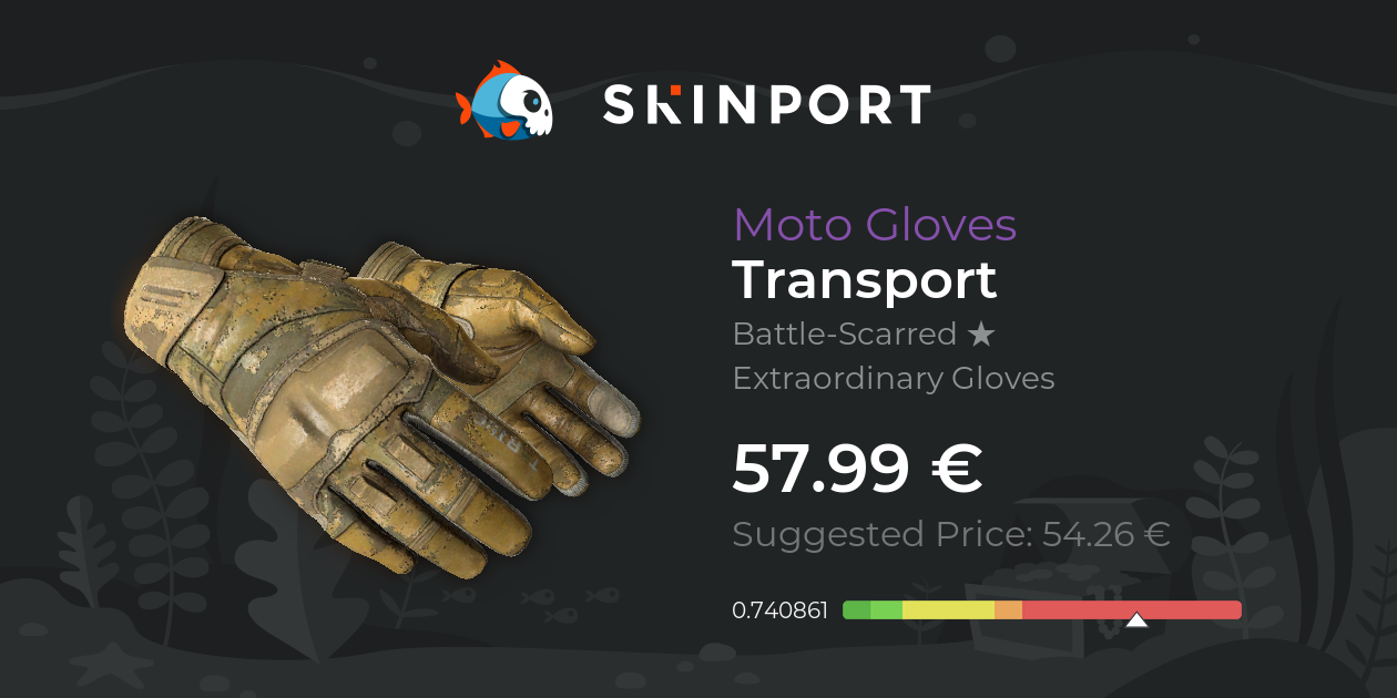 Moto Gloves Transport (BattleScarred) CounterStrike 2 Skinport