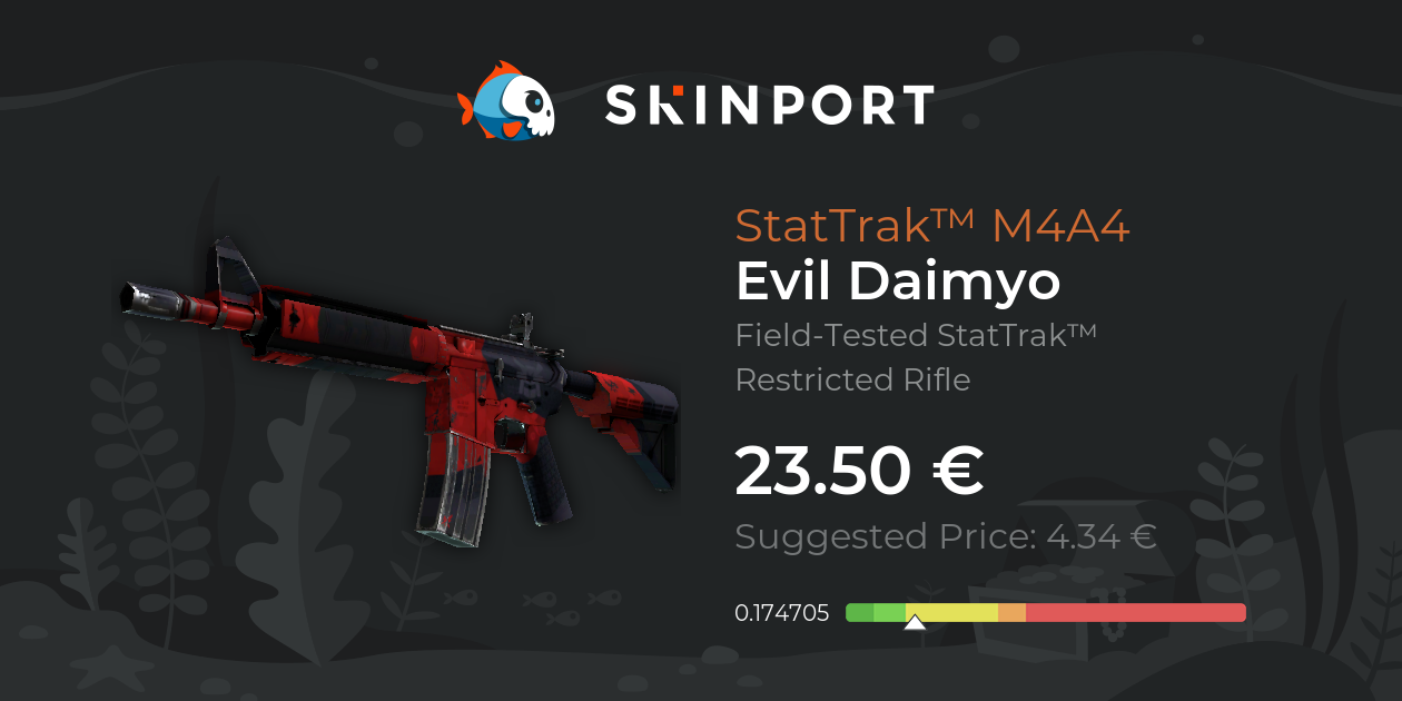 StatTrak™ M4A4 Evil Daimyo (FieldTested) CSGO Skinport