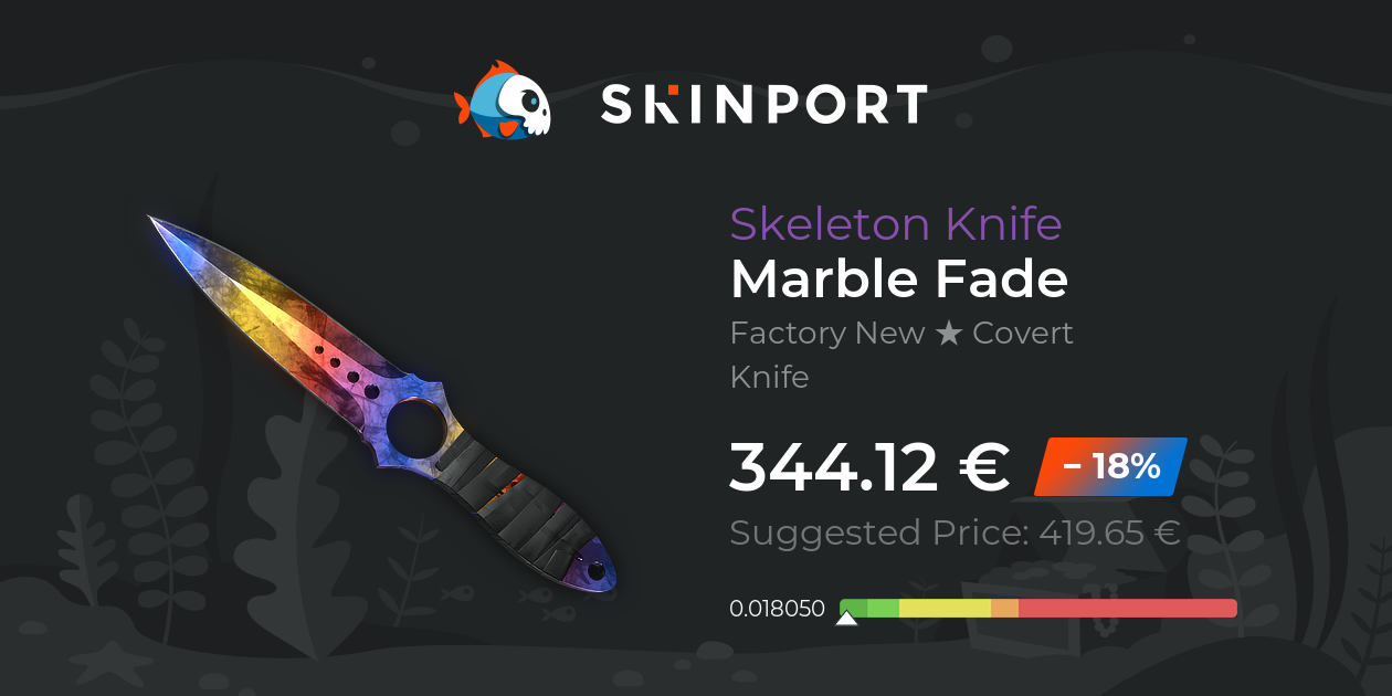 Skeleton Knife | Marble Fade (Factory New) - Counter-Strike 2 - Skinport