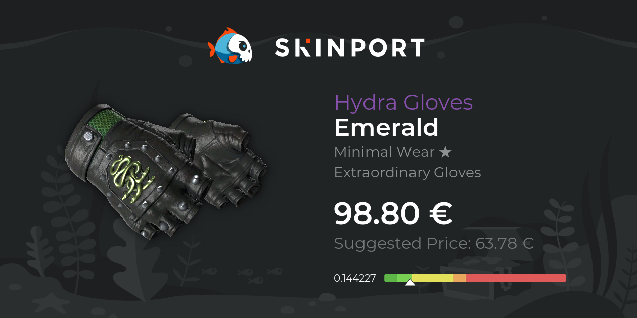 Hydra Gloves | Emerald (Minimal Wear) - CS:GO - Skinport