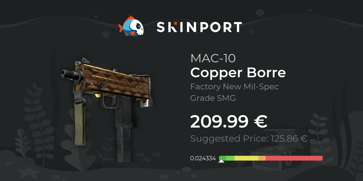 MAC-10 | Copper Borre (Factory New) - CS:GO - Skinport