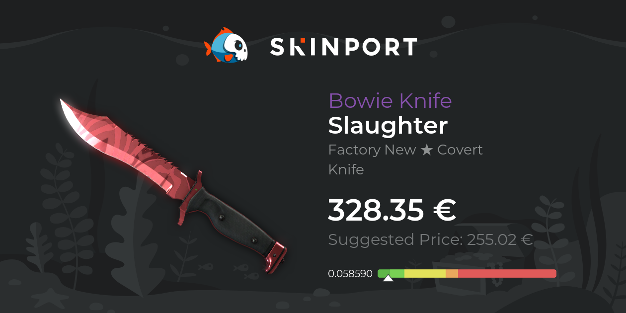 Bowie Knife Slaughter (Factory New) CounterStrike 2 Skinport