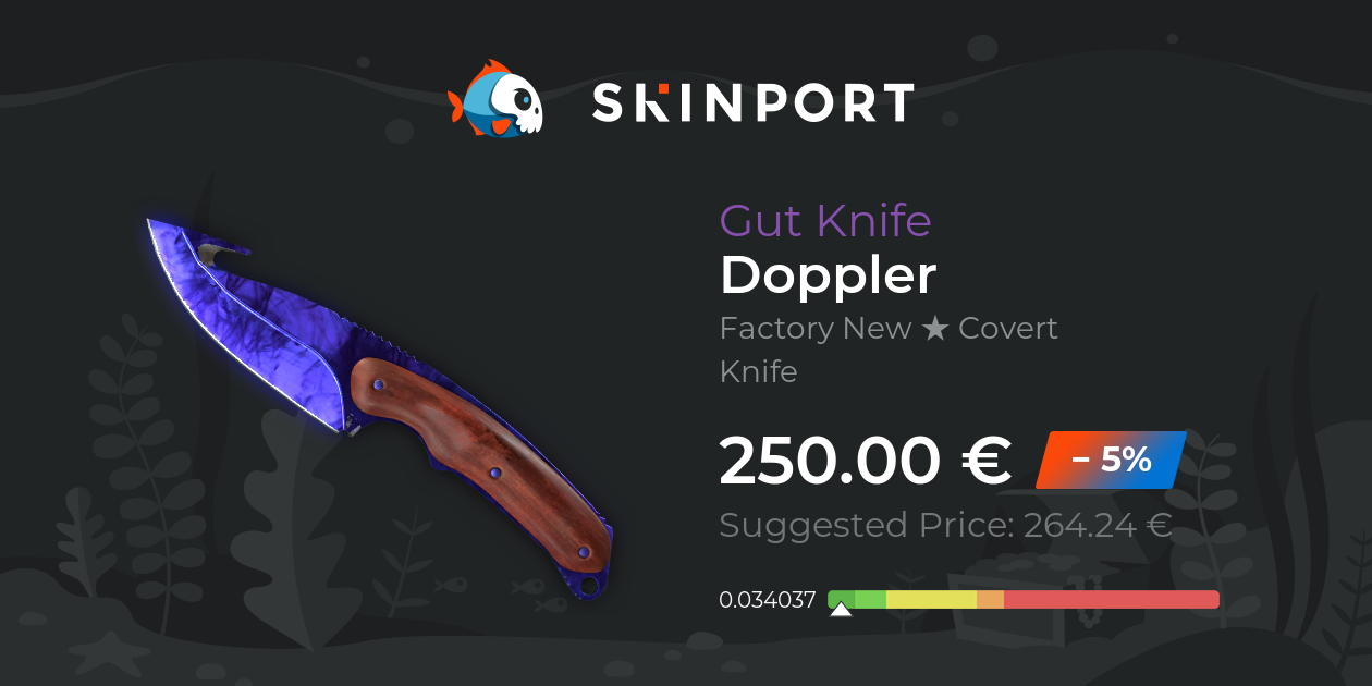 Gut Knife | Doppler (Factory New) - Counter-Strike 2 - Skinport