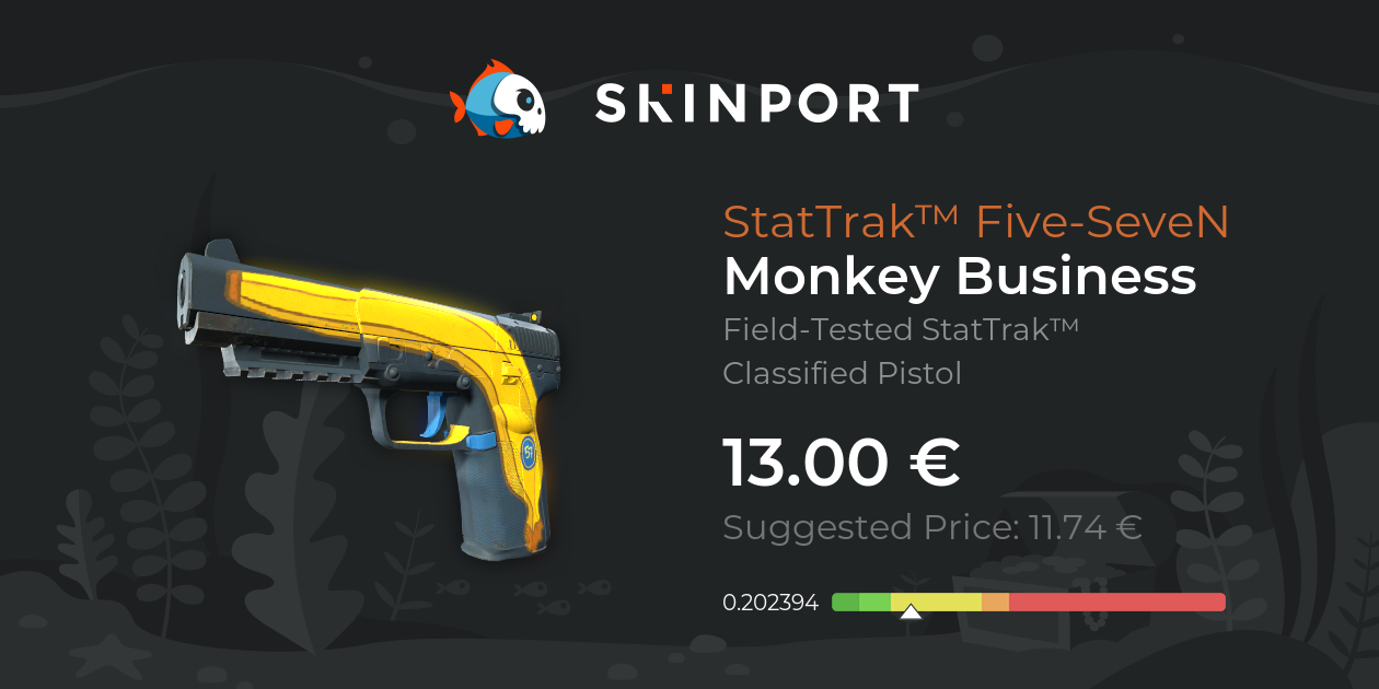 StatTrak™ Five-SeveN | Monkey Business (Field-Tested) - Counter-Strike ...