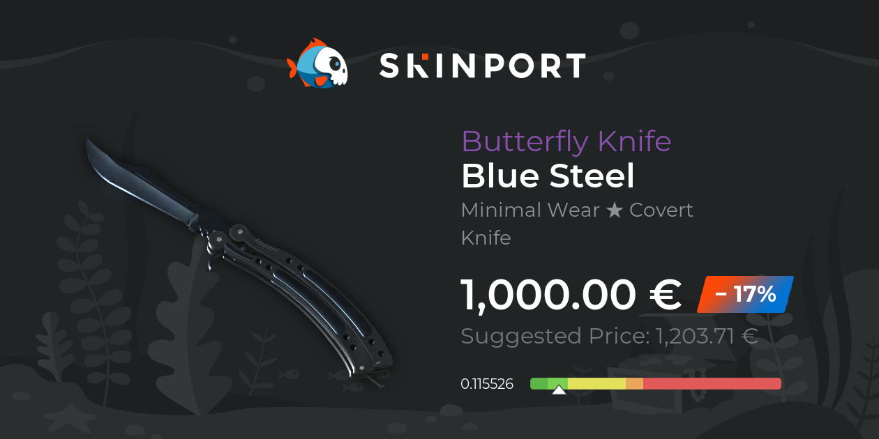 ☆ Butterfly Knife | Blue Steel (Minimal Wear) - Counter-Strike 2 