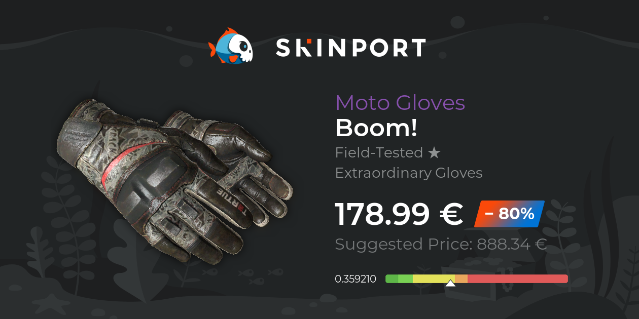 Moto Gloves Boom! (FieldTested) CounterStrike 2 Skinport