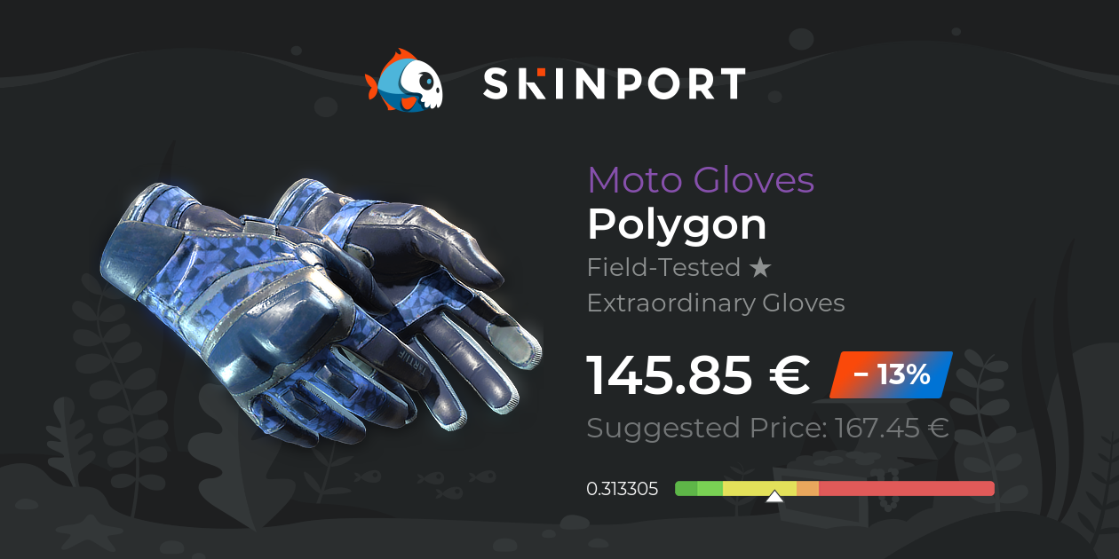 Moto Gloves | Polygon (Field-Tested) - Counter-Strike 2 - Skinport