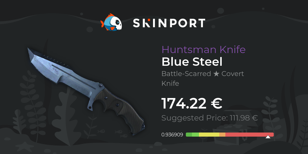 Huntsman Knife | Blue Steel (Battle-Scarred) - Counter-Strike 2 - Skinport