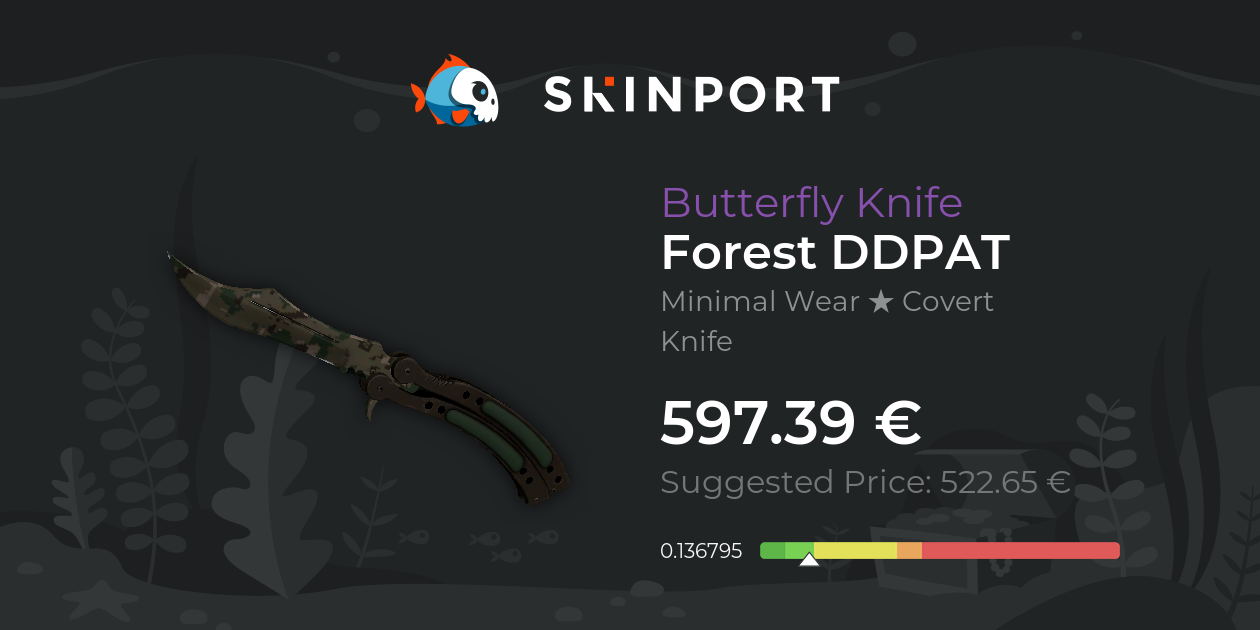 Butterfly Knife Forest DDPAT (Minimal Wear) CSGO Skinport
