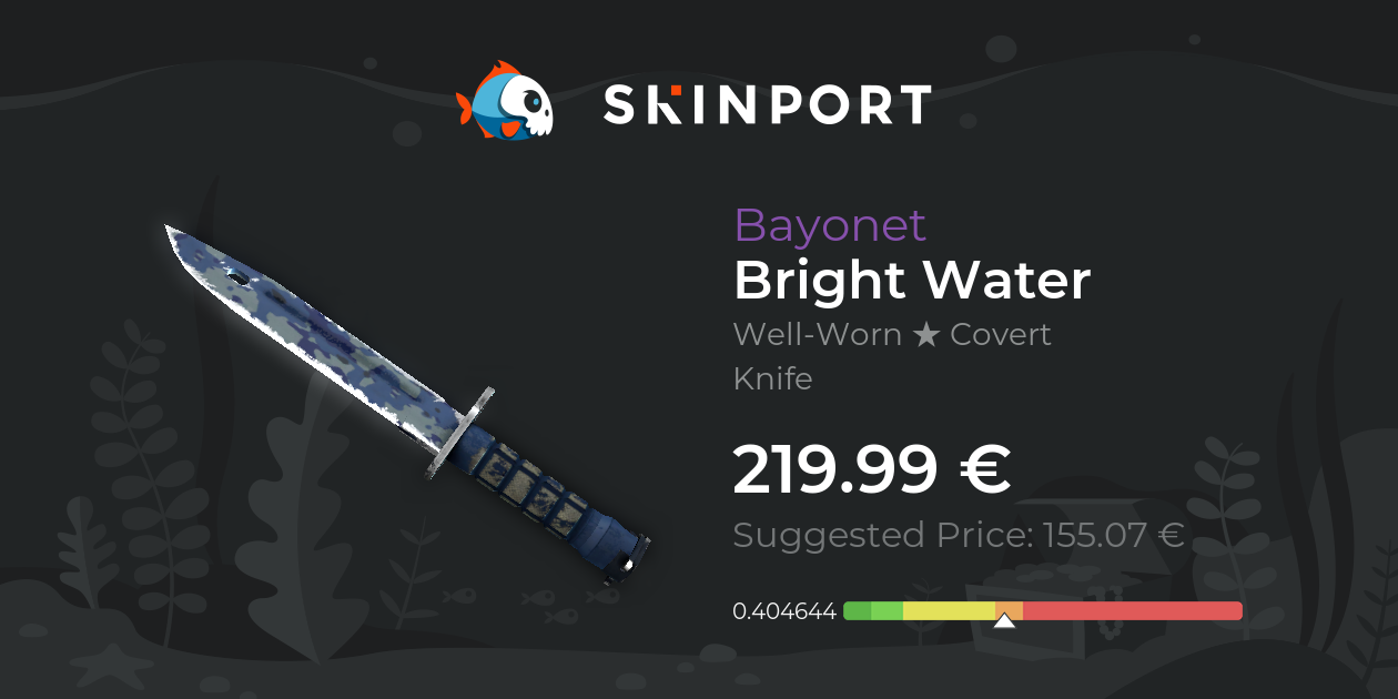 Bayonet | Bright Water (Well-Worn) - CS:GO - Skinport