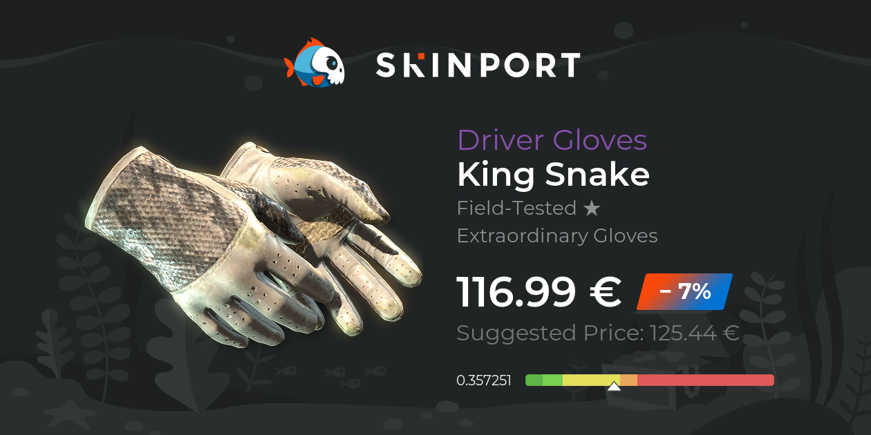 Driver Gloves | King Snake (Field-Tested) - Counter-Strike 2 - Skinport