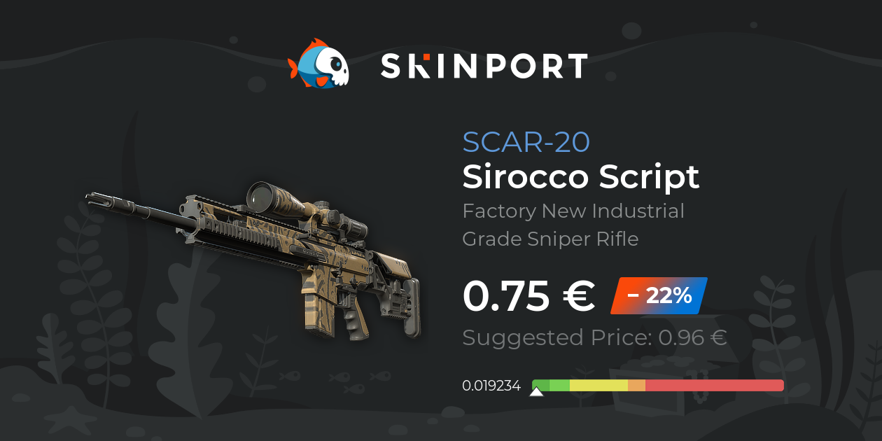 SCAR-20 | Sirocco Script (Factory New) - Counter-Strike 2 - Skinport