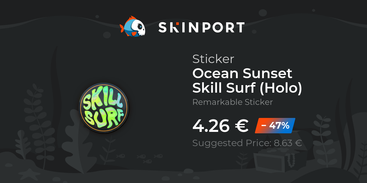 Sticker Ocean Sunset Skill Surf (Holo) CounterStrike 2 Skinport