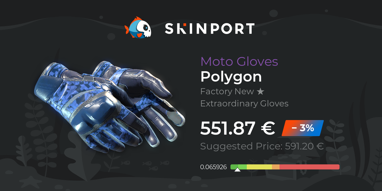 Moto Gloves | Polygon (Factory New) - Counter-Strike 2 - Skinport